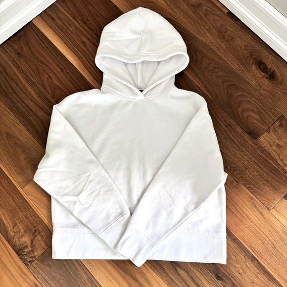 Zara Ultra Soft Cropped Hoodie S White - Picture 3 of 12